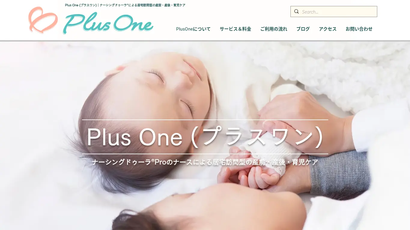 Plus One(赤曽部 智子)のウェブサイト(取得時点)